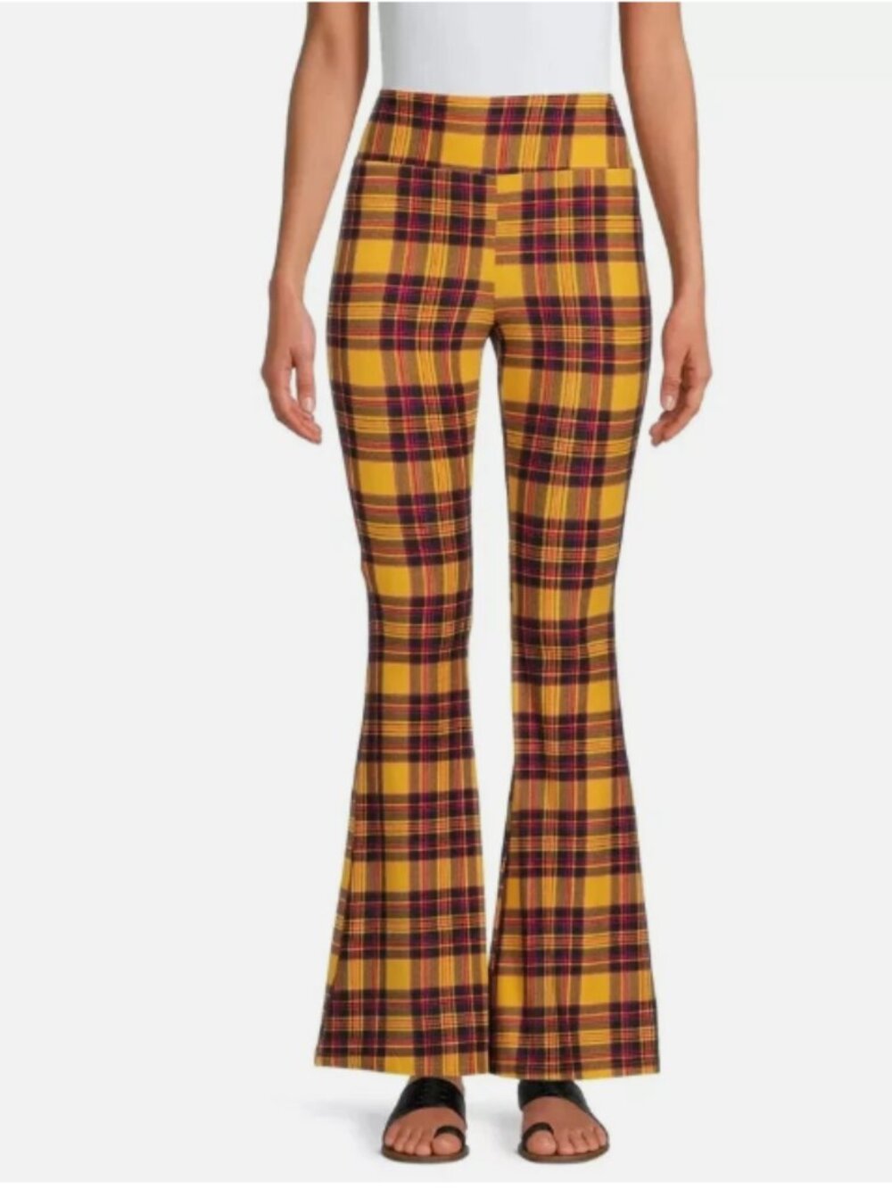 No Boundaries flare plaid pants size medium